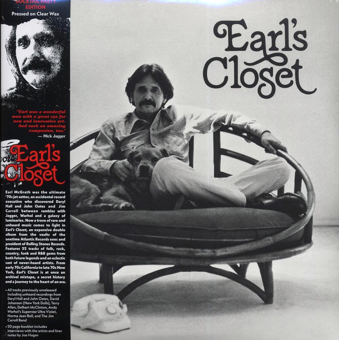 Daryl Hall & John Oates, Kazoo Singers, Delbert & Glen, Terry Allen, Etc. - Earl's Closet: The Lost Archive Of Earl McGrath, 1970 To 1980 (ltd. ed.) (2xLP) (cocktail party clear vinyl) - Vinyl LP