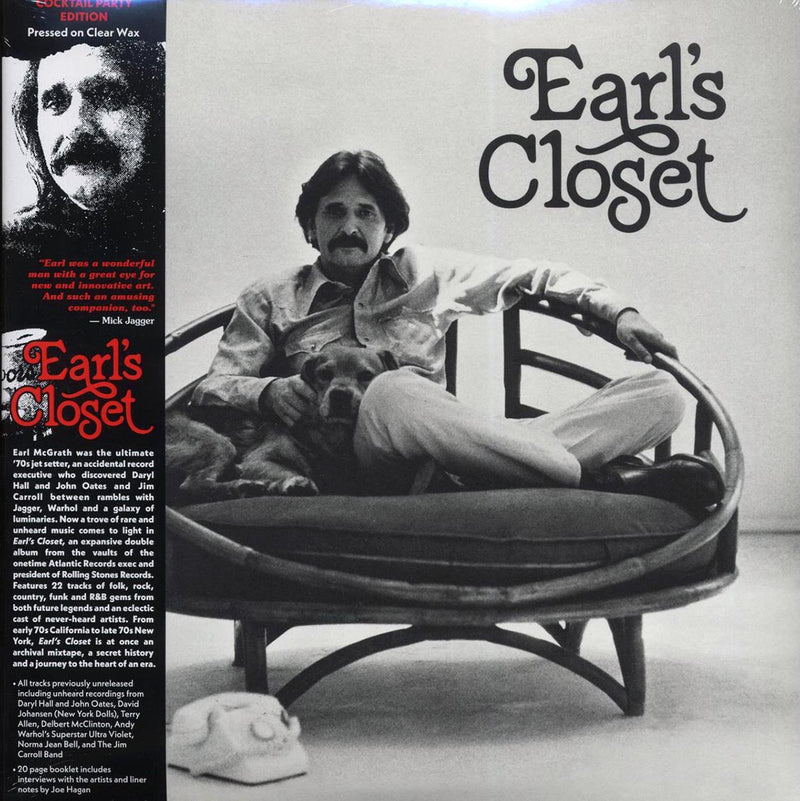 Daryl Hall & John Oates, Kazoo Singers, Delbert & Glen, Terry Allen, Etc. - Earl's Closet: The Lost Archive Of Earl McGrath, 1970 To 1980 (ltd. ed.) (2xLP) (cocktail party clear vinyl) - Vinyl LP