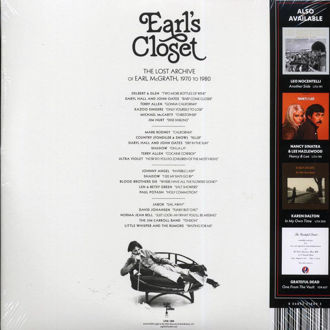 Daryl Hall & John Oates, Kazoo Singers, Delbert & Glen, Terry Allen, Etc. - Earl's Closet: The Lost Archive Of Earl McGrath, 1970 To 1980 (ltd. ed.) (2xLP) (cocktail party clear vinyl) - Vinyl LP, LP