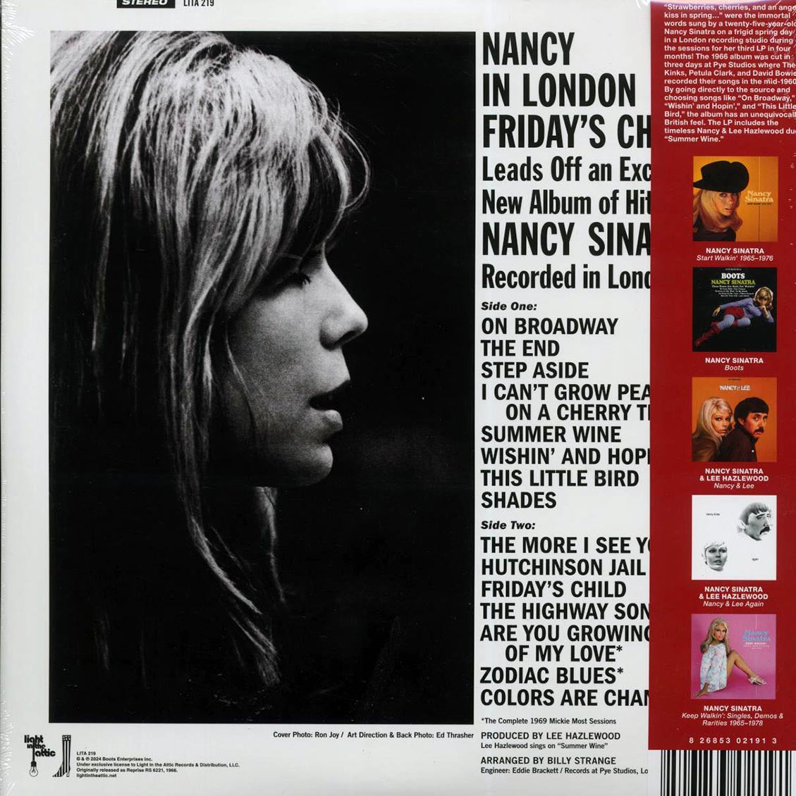Nancy Sinatra - Nancy In London (+4 bonus tracks) (summer wine red vinyl) (RTI press) - Vinyl LP, LP