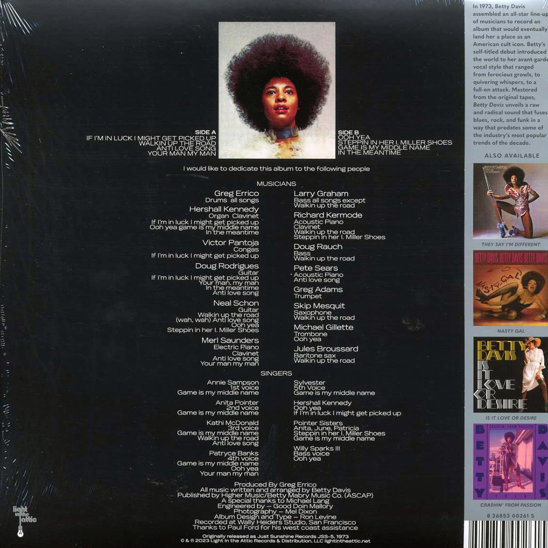 Betty Davis - Betty Davis (RTI press) - Vinyl LP, LP