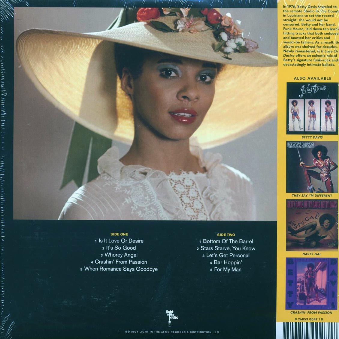 Betty Davis - Is It Love Or Desire (RTI press) - Vinyl LP, LP