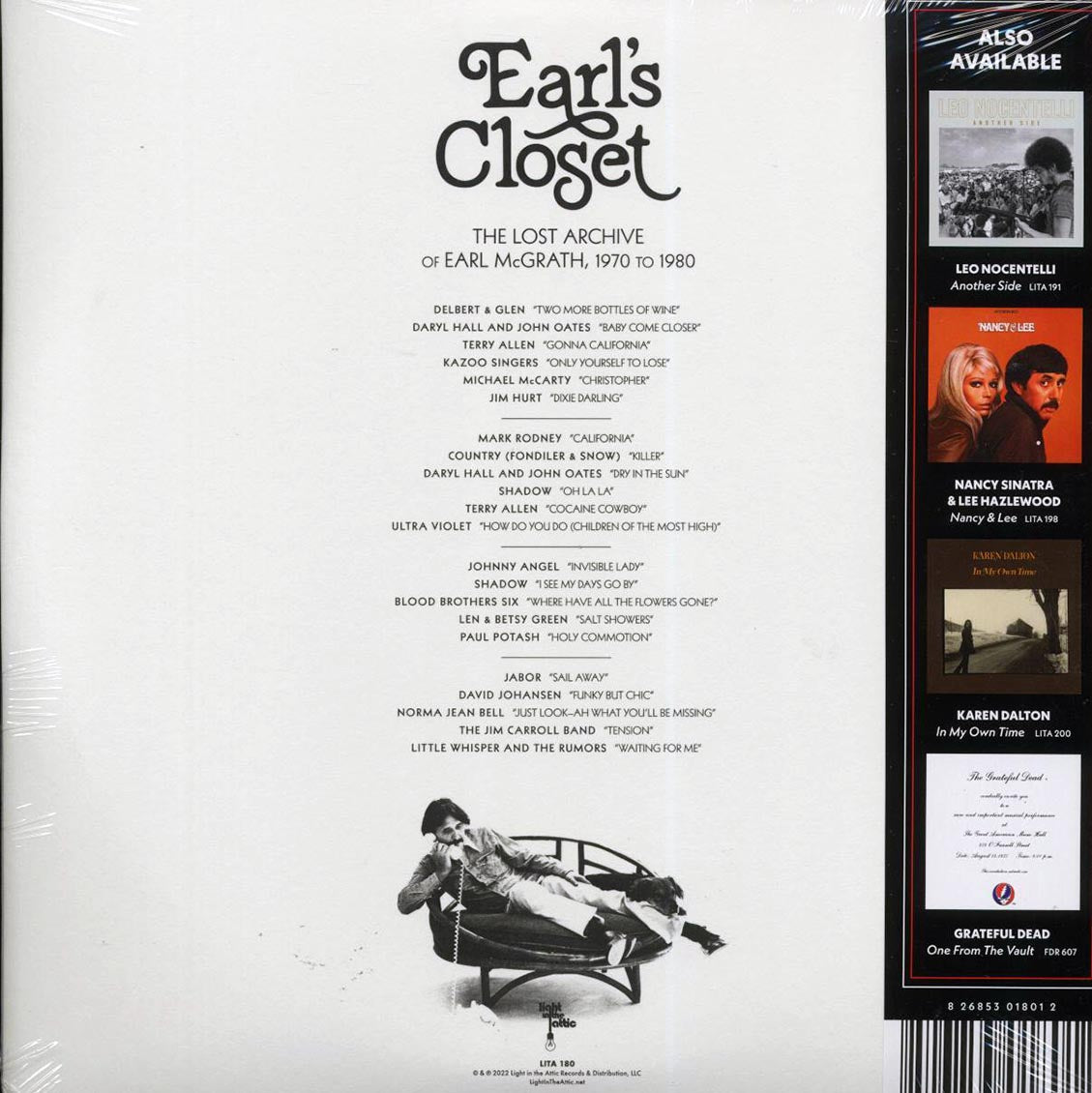 Daryl Hall & John Oates, Kazoo Singers, Delbert & Glen, Terry Allen, Etc. - Earl's Closet: The Lost Archive Of Earl McGrath, 1970 To 1980 (orig. press) (2xLP) - Vinyl LP, LP