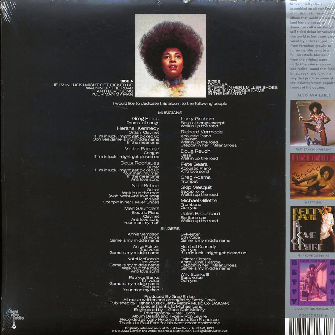 Betty Davis - Betty Davis (ltd. ed.) (coke bottle clear vinyl) (RTI press) - Vinyl LP, LP