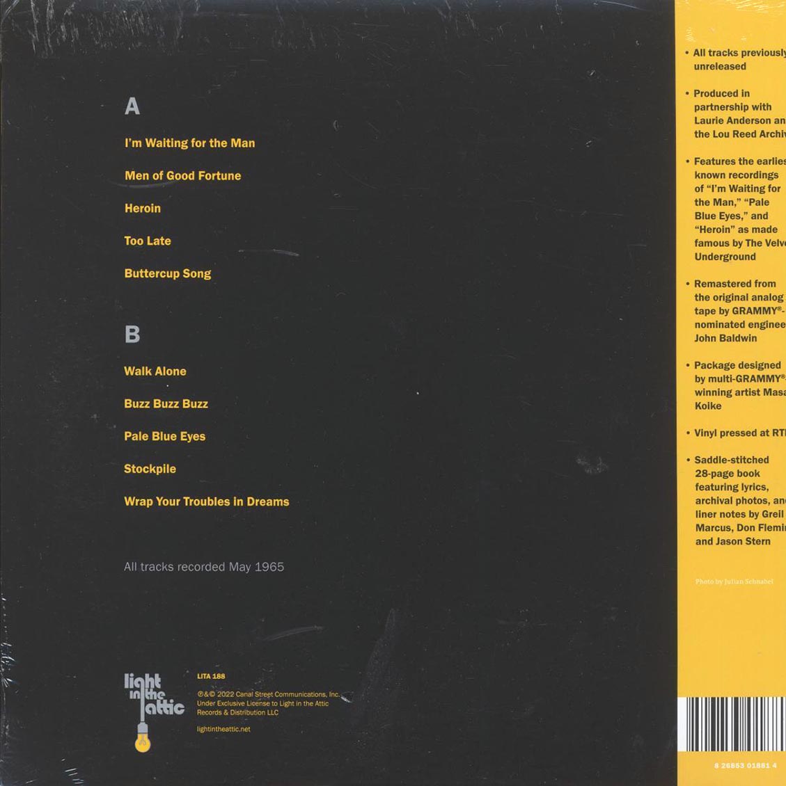 Lou Reed - Words & Music, May 1965 (RTI press) - Vinyl LP, LP