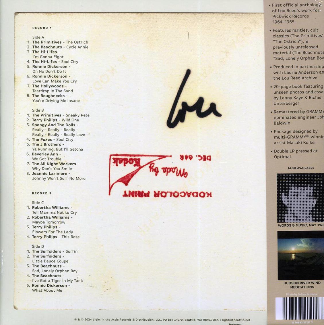 The Surfsiders, The Primitives, The Hi-Lifes, The Beachnuts, Etc. - Why Don't You Smile Now: Lou Reed At Pickwick Records 1964–65) (2xLP) (oxblood/gold vinyl) - Vinyl LP, LP