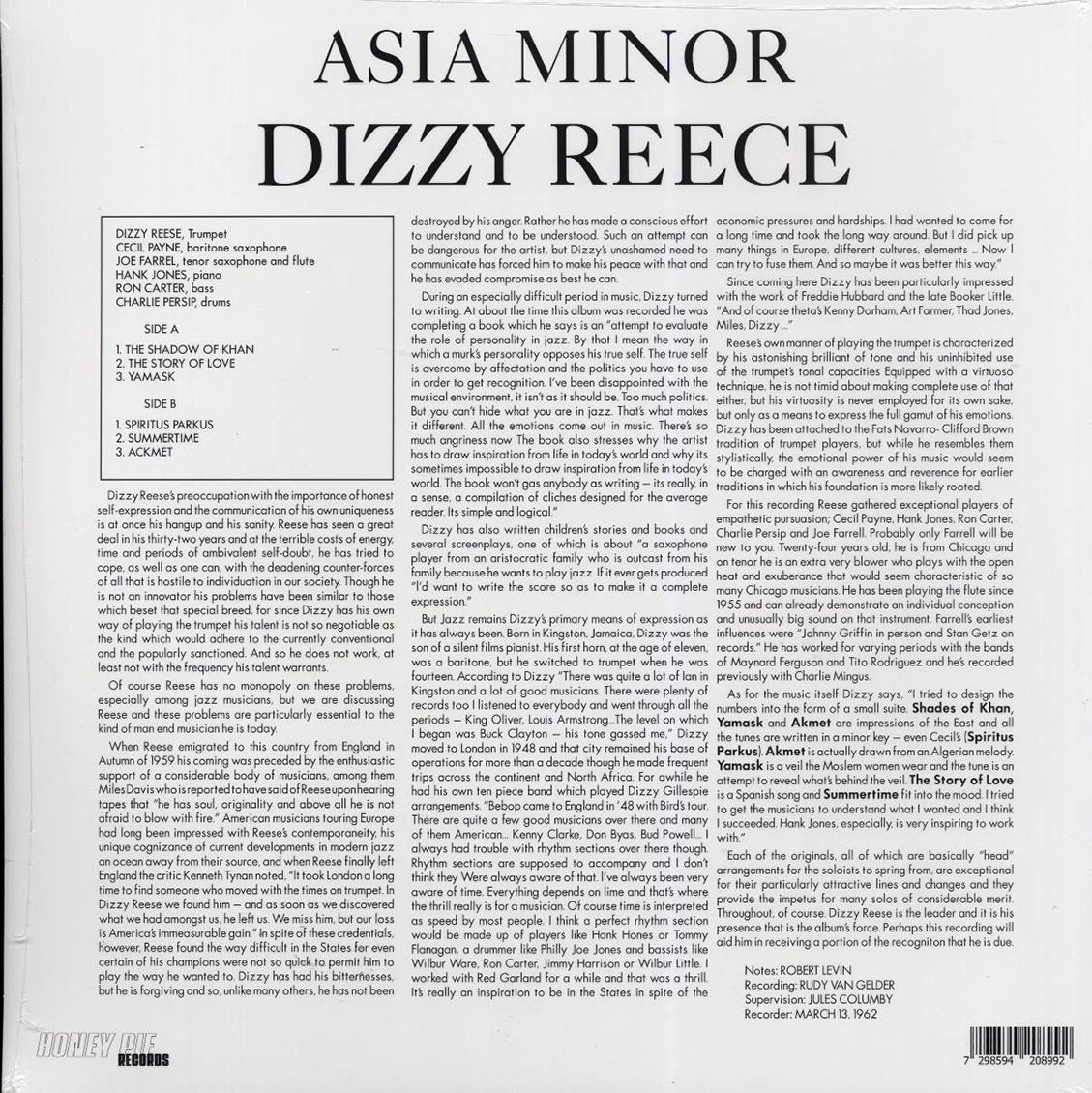 Dizzy Reece - Asia Minor - Vinyl LP, LP