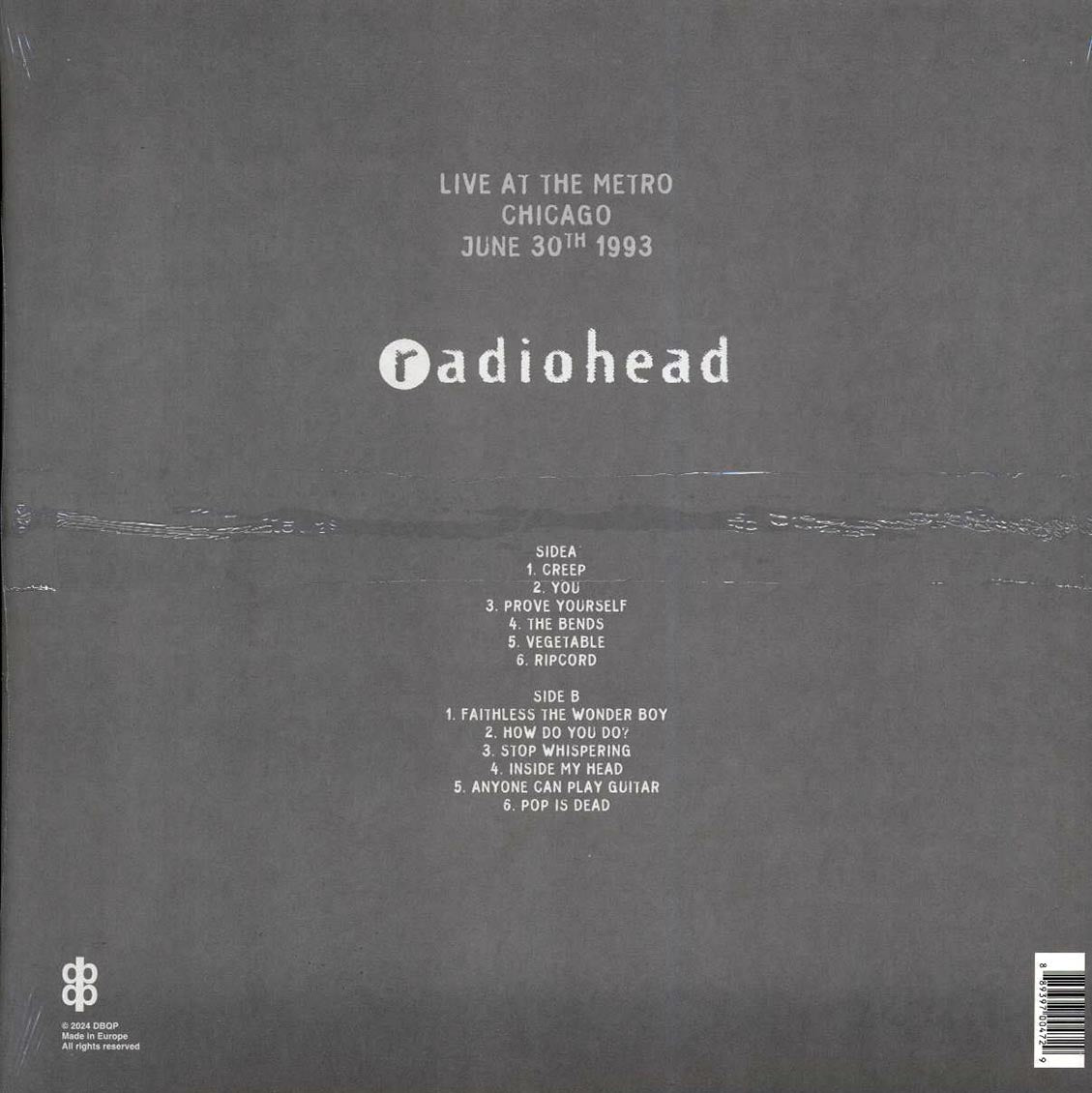 Radiohead - Live In Chicago, June 1993 - Vinyl LP, LP