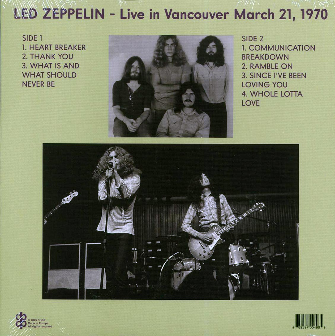 Led Zeppelin - Mudslide: Live In Vancouver March 21, 1970 - Vinyl LP, LP