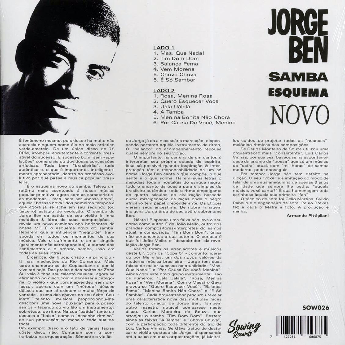 Jorge Ben - Samba Esquema Novo (clear vinyl) - Vinyl LP, LP