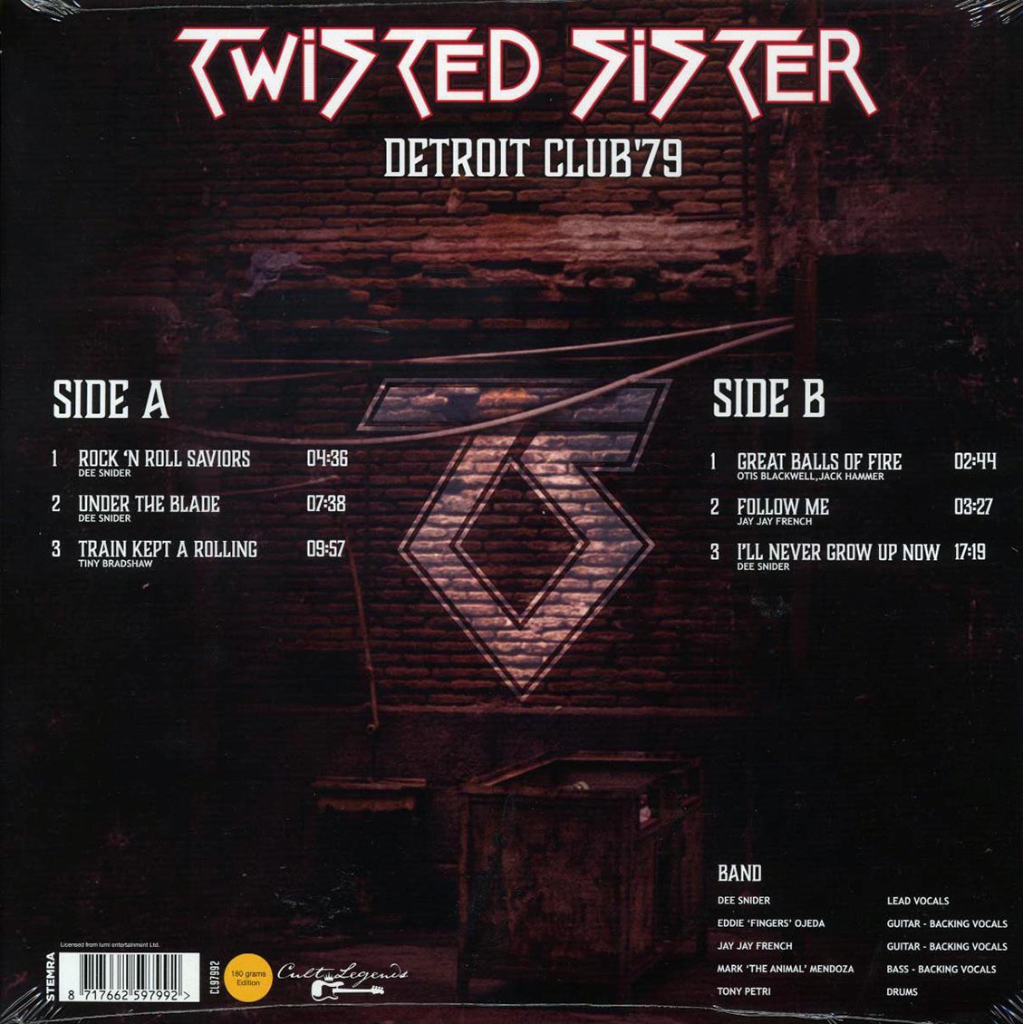 Twisted Sister - Detroit Club '79 Live Radio Broadast (180g) - Vinyl LP, LP