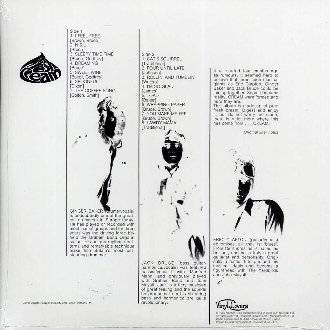 Cream - Fresh Cream (+5 bonus tracks) (180g) - Vinyl LP, LP
