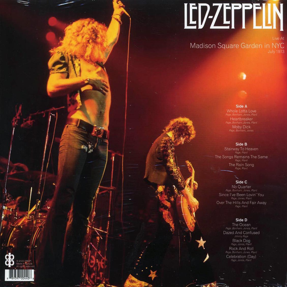 Led Zeppelin - Live At Madison Square Garden In NYC, July 1973 (2xLP) - Vinyl LP, LP
