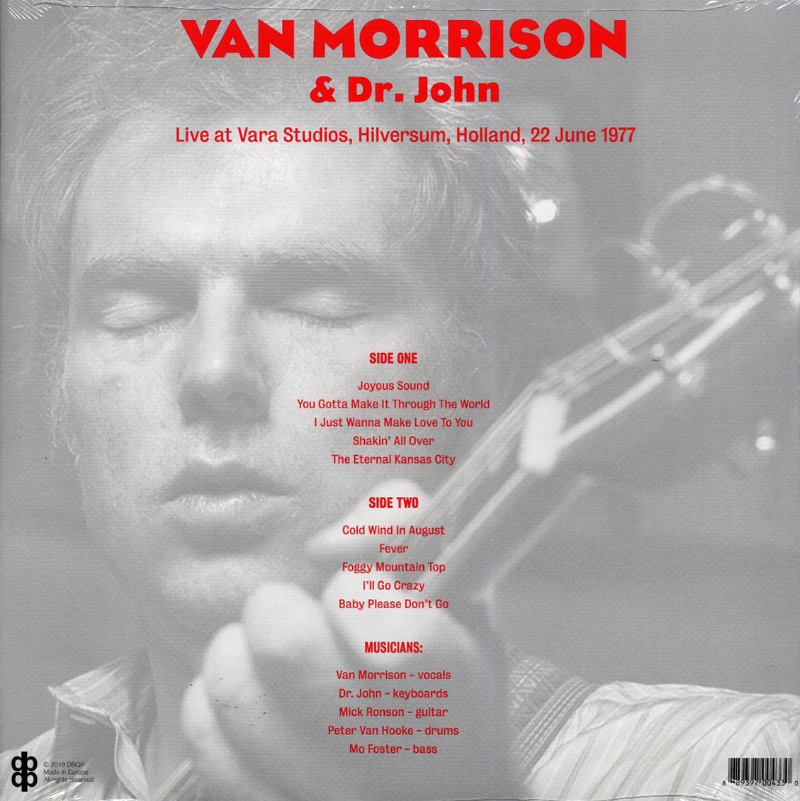 Van Morrison, Dr. John - Live At Vara Studios, Hilversum, Holland, 22 June 1977 - Vinyl LP, LP