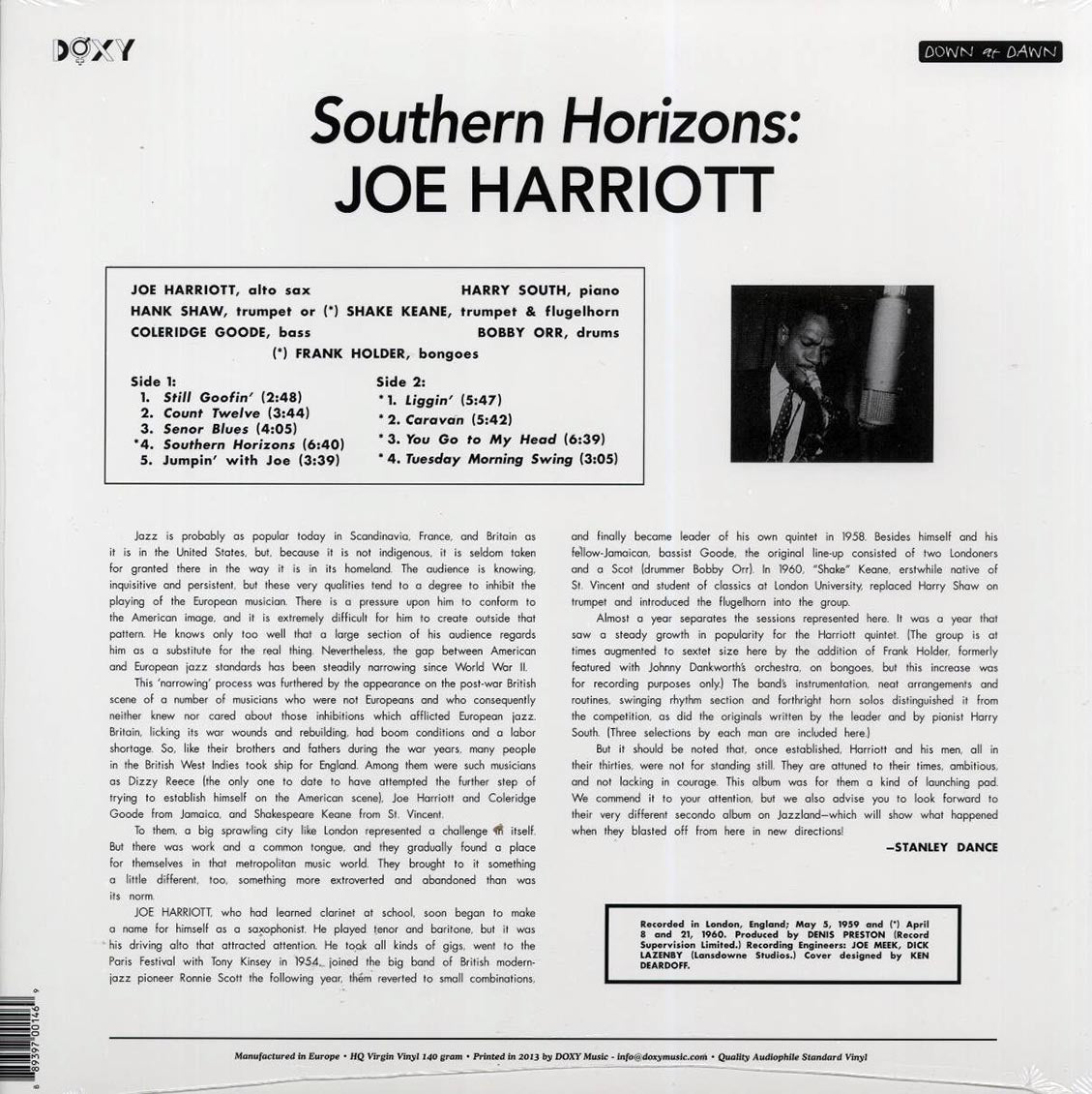 Joe Harriott Quintet And Sextet - Southern Horizons - Vinyl LP, LP