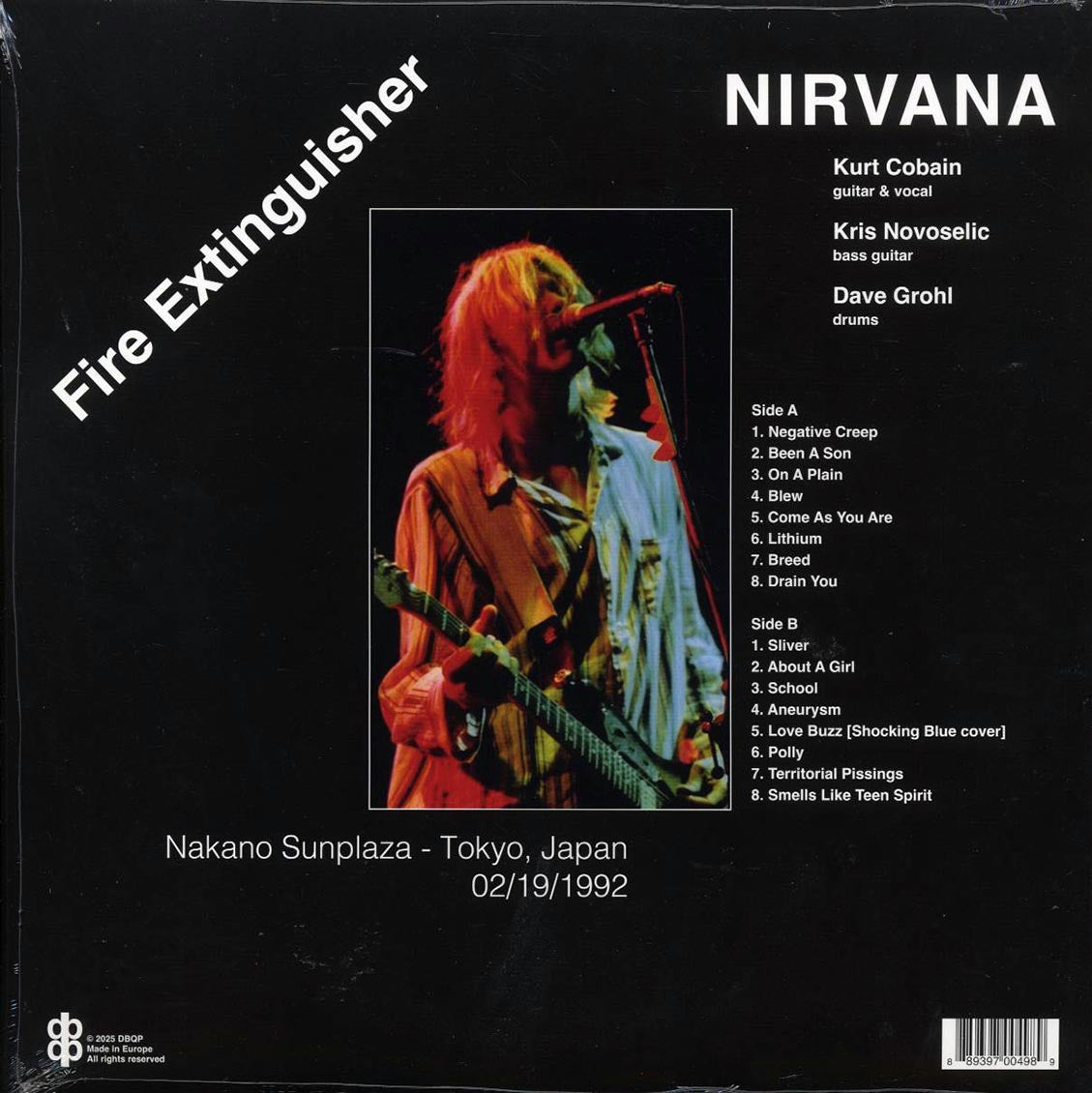 Nirvana - Fire Extinguisher: Nakano Sunplaza, Tokyo Japan, February 19, 1992 - Vinyl LP, LP