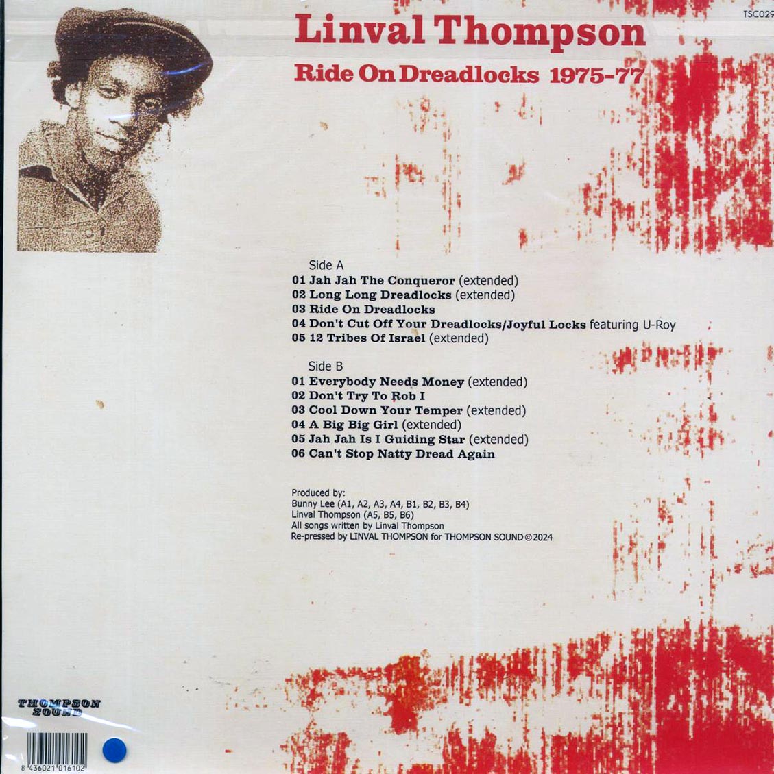 Linval Thompson - Ride On Dreadlocks 1975-77 - Vinyl LP, LP