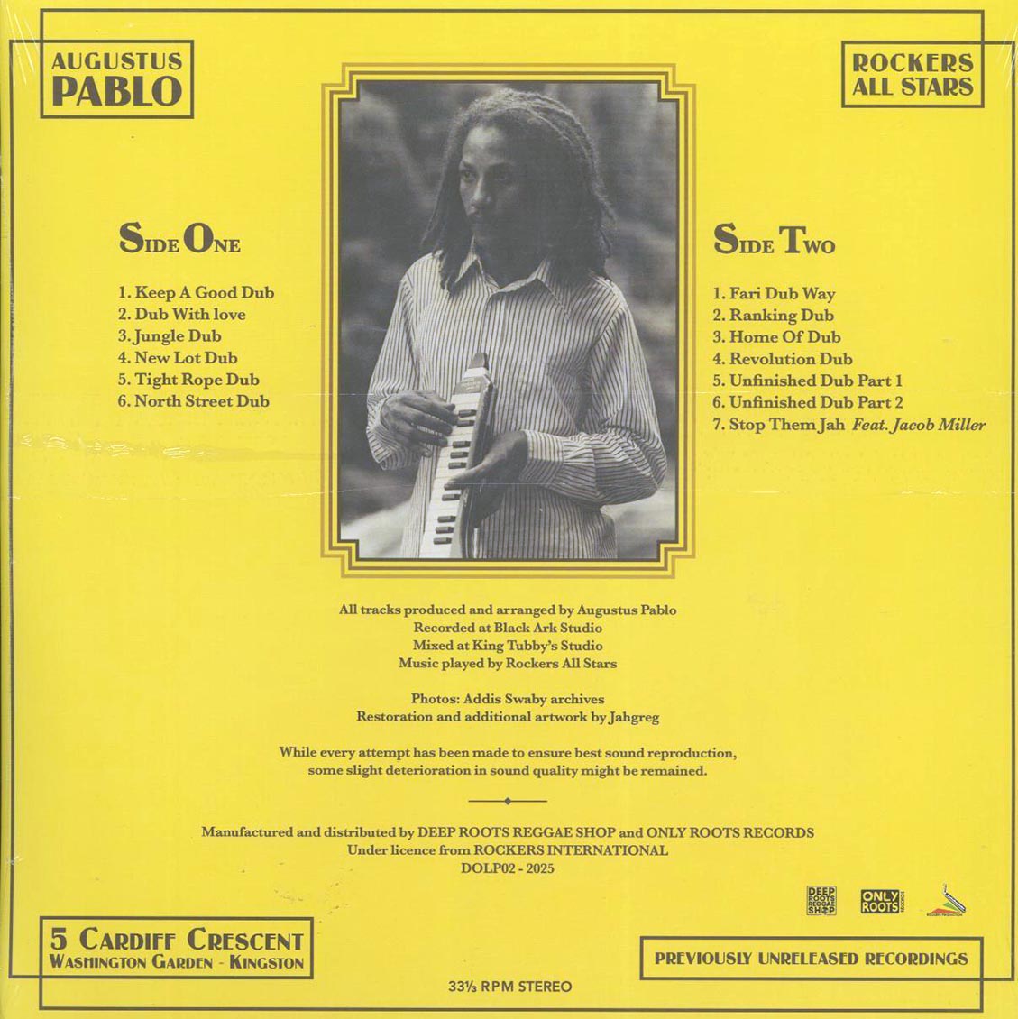 Augustus Pablo - King Tubbys Meets Rockers At 5 Cardiff Crescent, Washington Garden, Kingston - Vinyl LP, LP