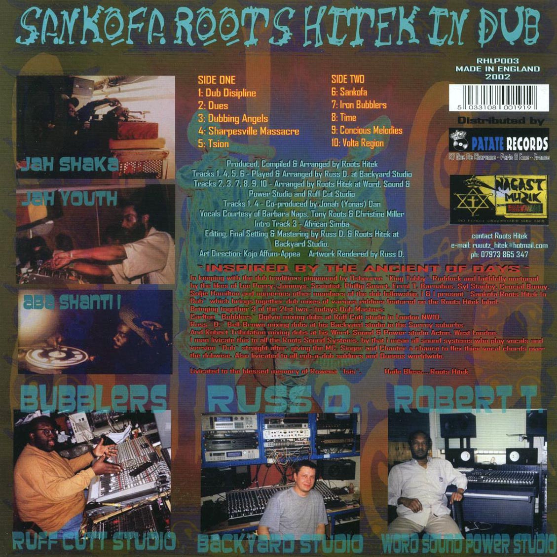 Roots Hi-Tek, Sankofa - Roots Hi-Tek In Dub - Vinyl LP, LP