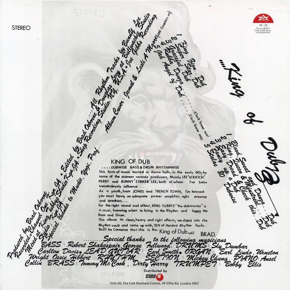 Sly & Robbie, King Tubby - King Of Dub - Vinyl LP, LP