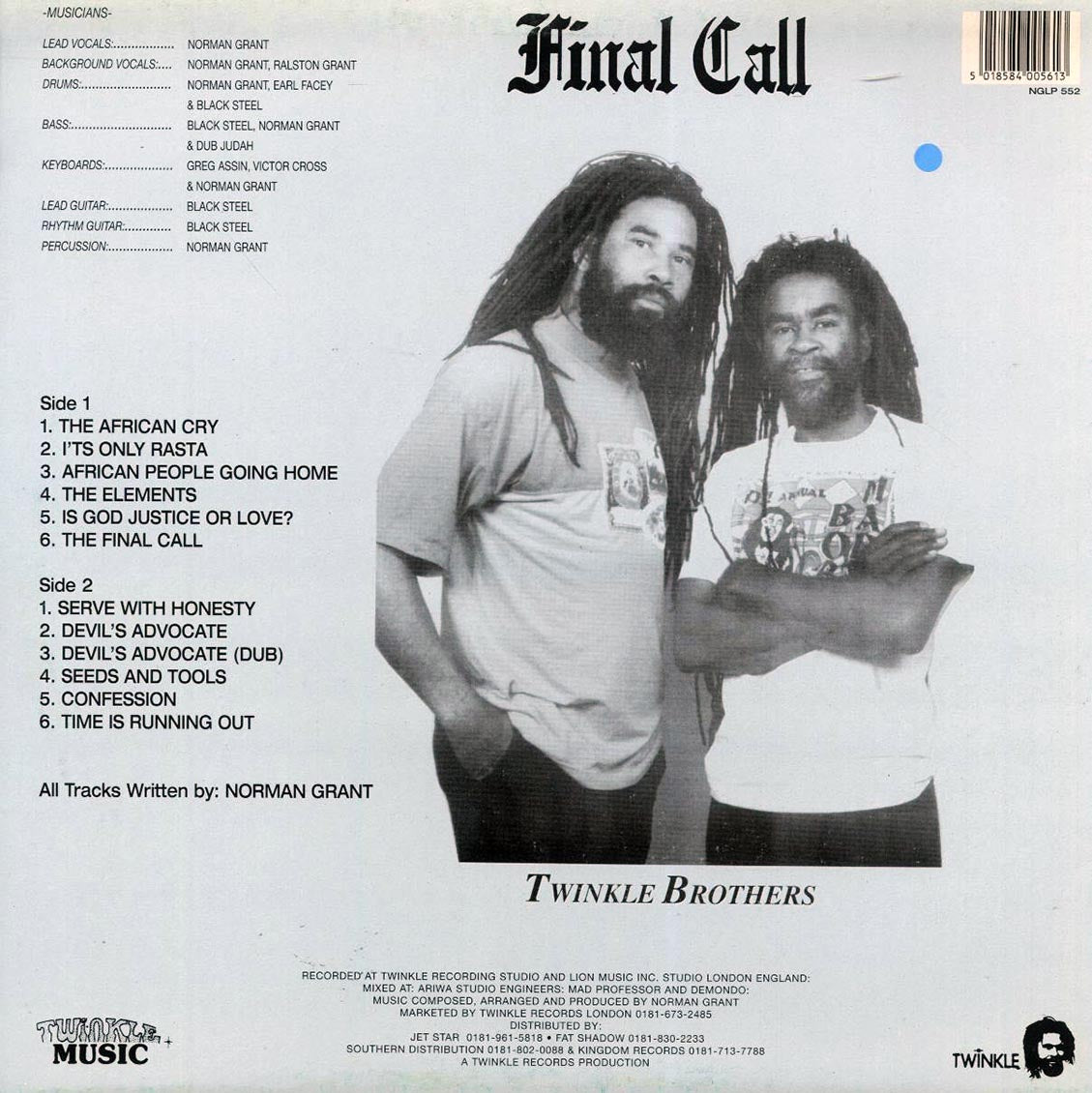 Twinkle Brothers - Final Call - Vinyl LP, LP