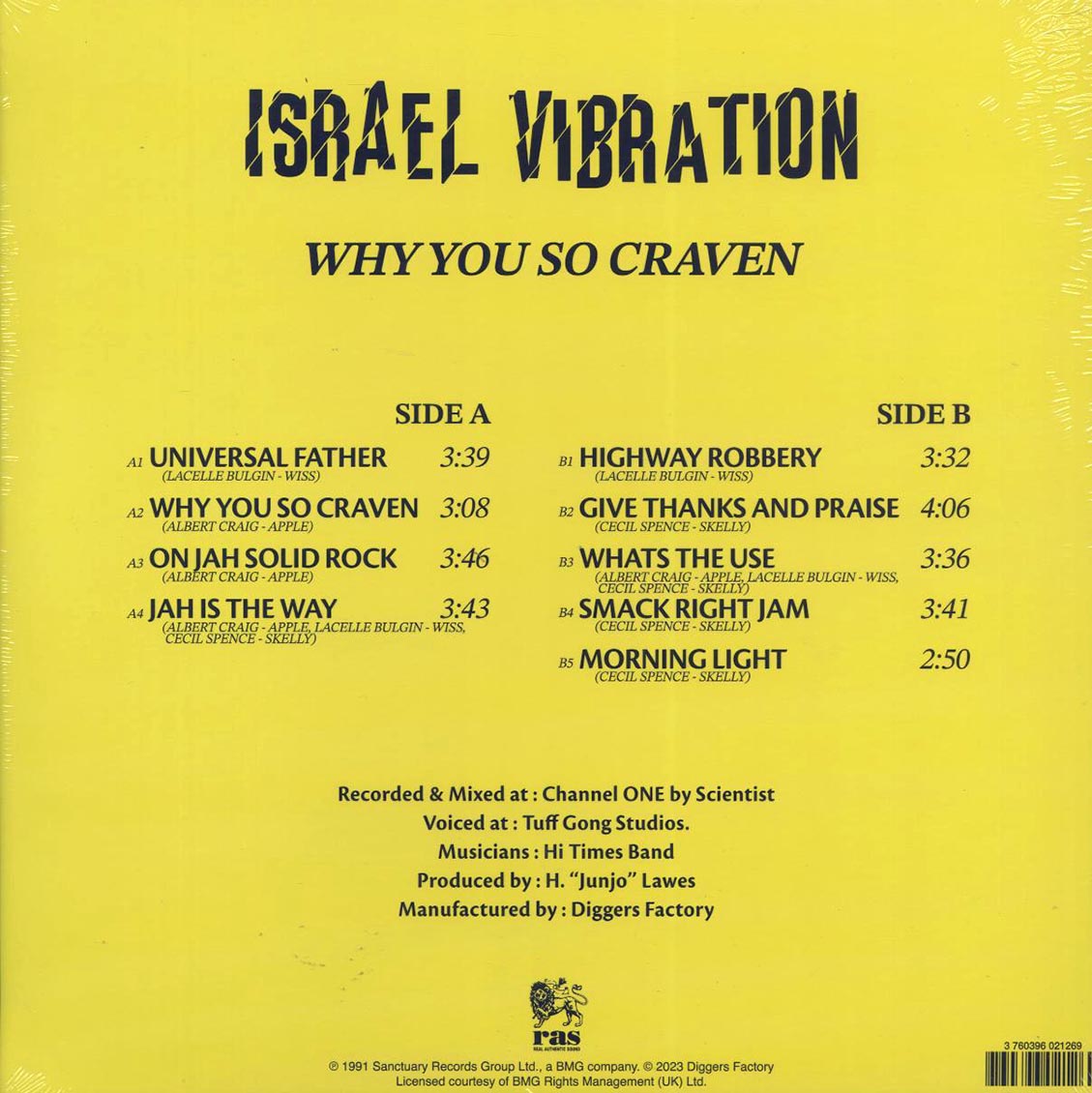 Israel Vibration - Why You So Craven (180g) (remastered) - Vinyl LP, LP
