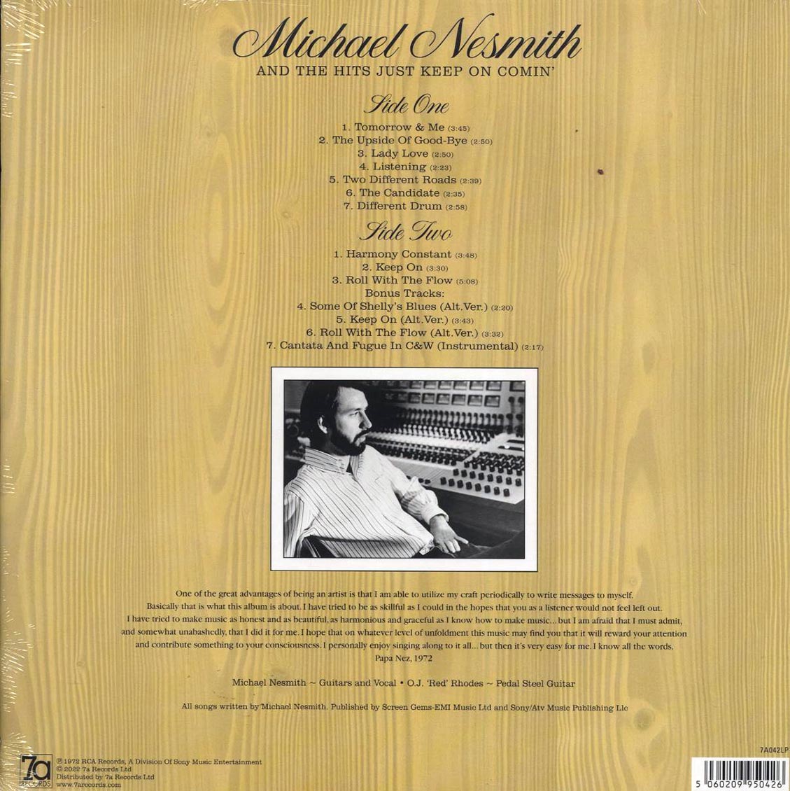 Michael Nesmith - And The Hits Just Keep On Comin' (50th Anniv. Ed.) (+4 bonus tracks) (180g) (remastered) (colored vinyl) - Vinyl LP, LP