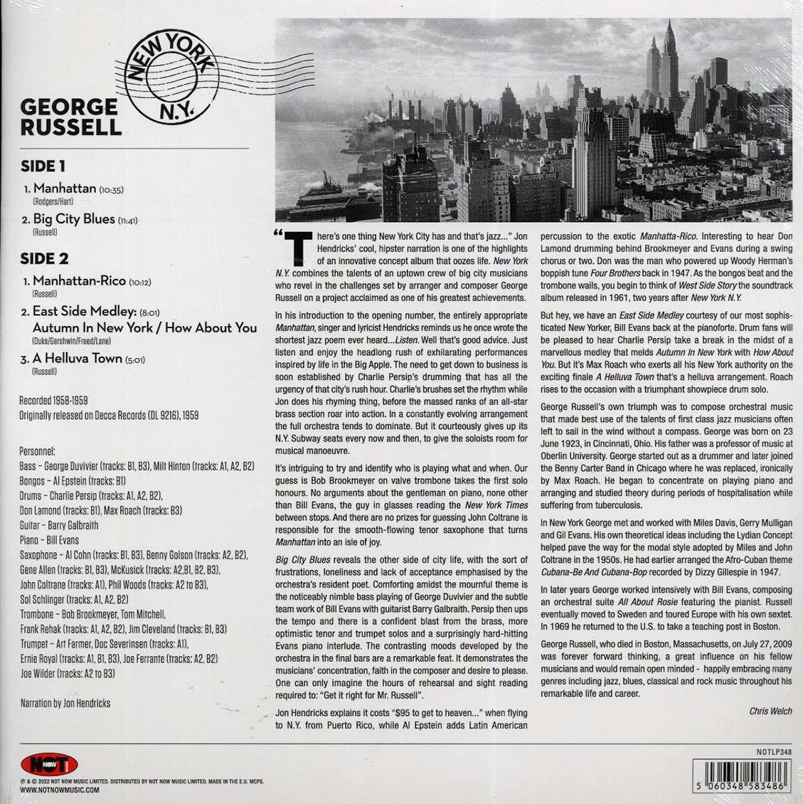 George Russell & His Orchestra - New York, NY (180g) (red vinyl) - Vinyl LP, LP