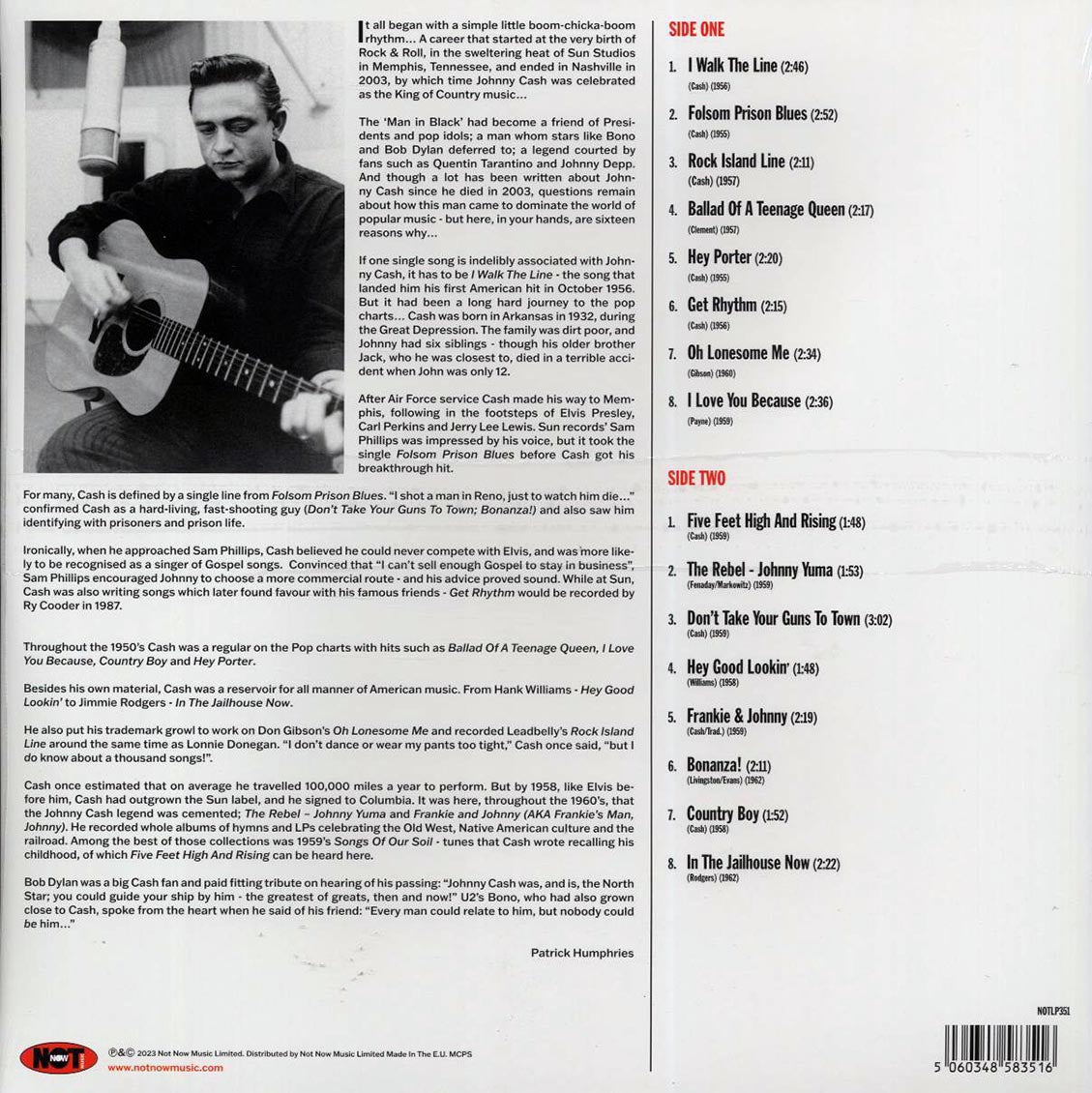 Johnny Cash - The Best Of Johnny Cash (180g) (red vinyl) - Vinyl LP, LP