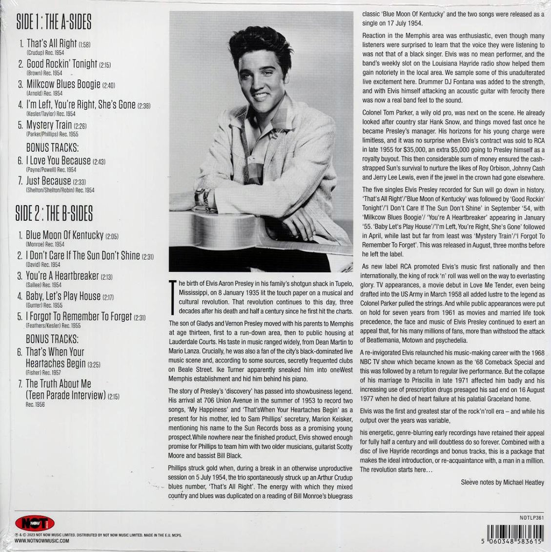 Elvis Presley - The Sun Singles Collection (180g) (yellow vinyl) - Vinyl LP, LP