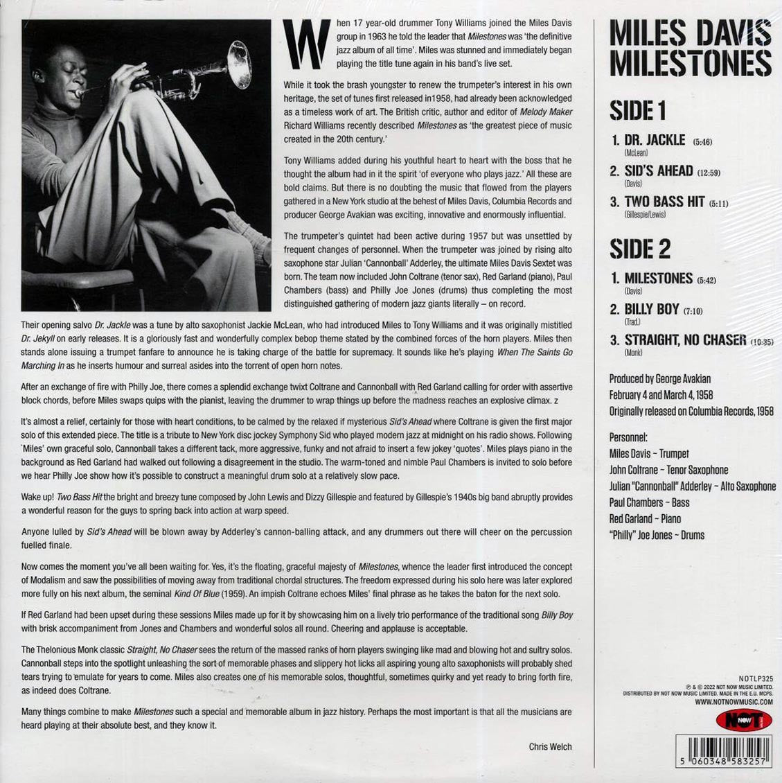 Miles Davis - Milestones (180g) - Vinyl LP, LP