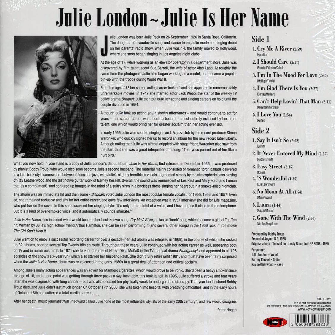 Julie London - Julie Is Her Name (180g) (green marbled vinyl) - Vinyl LP, LP