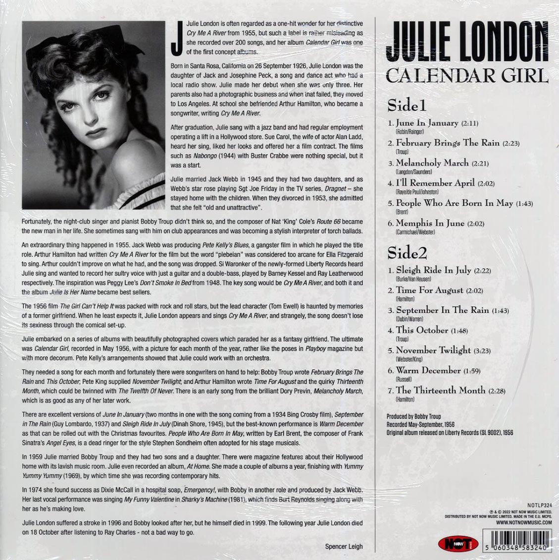 Julie London - Calendar Girl (180g) (pink vinyl) - Vinyl LP, LP
