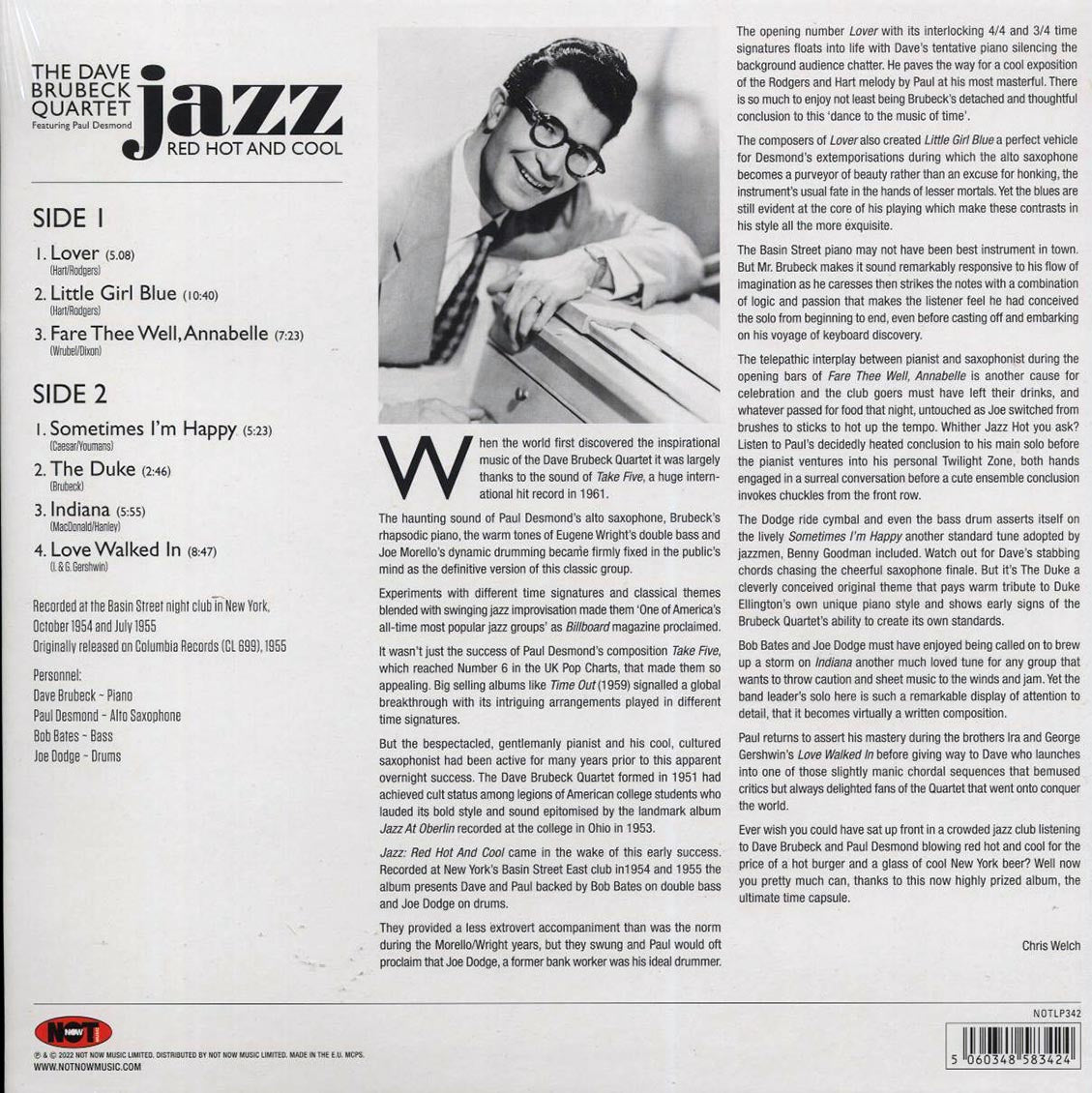 Dave Brubeck Quartet - Jazz: Red Hot and Cool (180g) (red vinyl) - Vinyl LP, LP