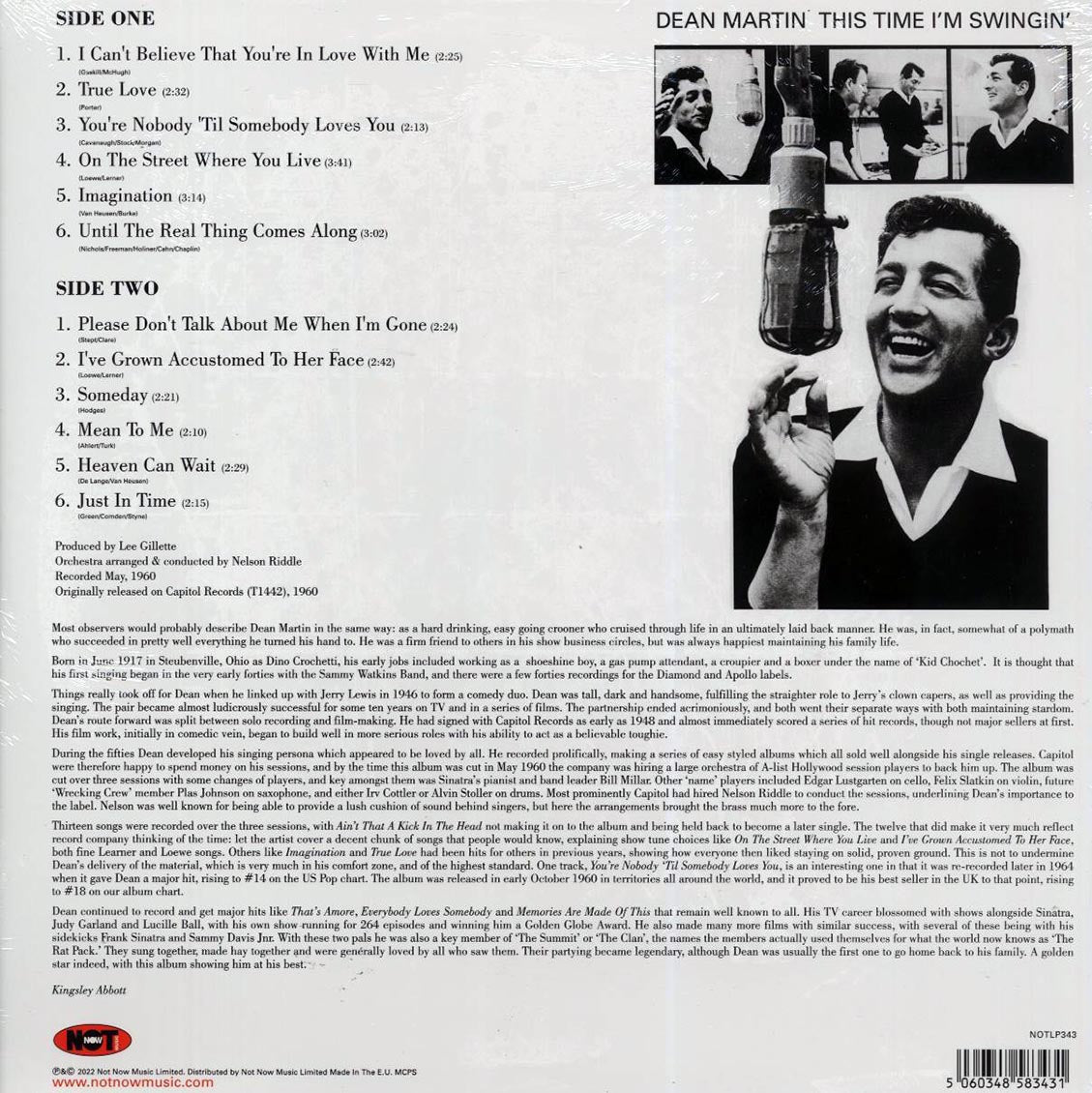 Dean Martin - This Time I'm Swingin' (180g) (blue vinyl) - Vinyl LP, LP