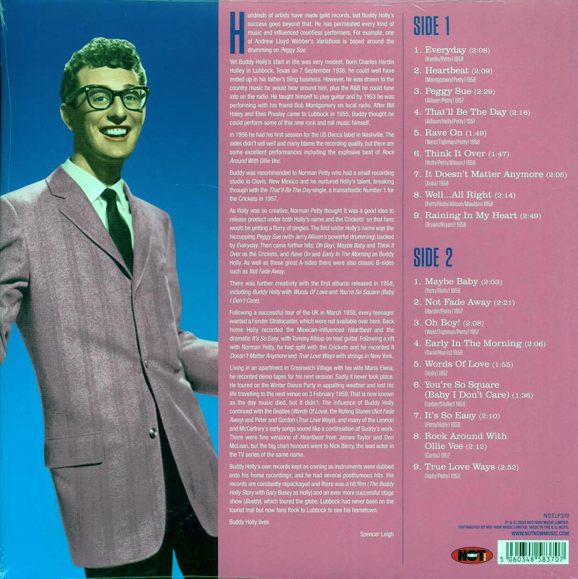 Buddy Holly - Greatest Hits (180g) (pink vinyl) - Vinyl LP, LP