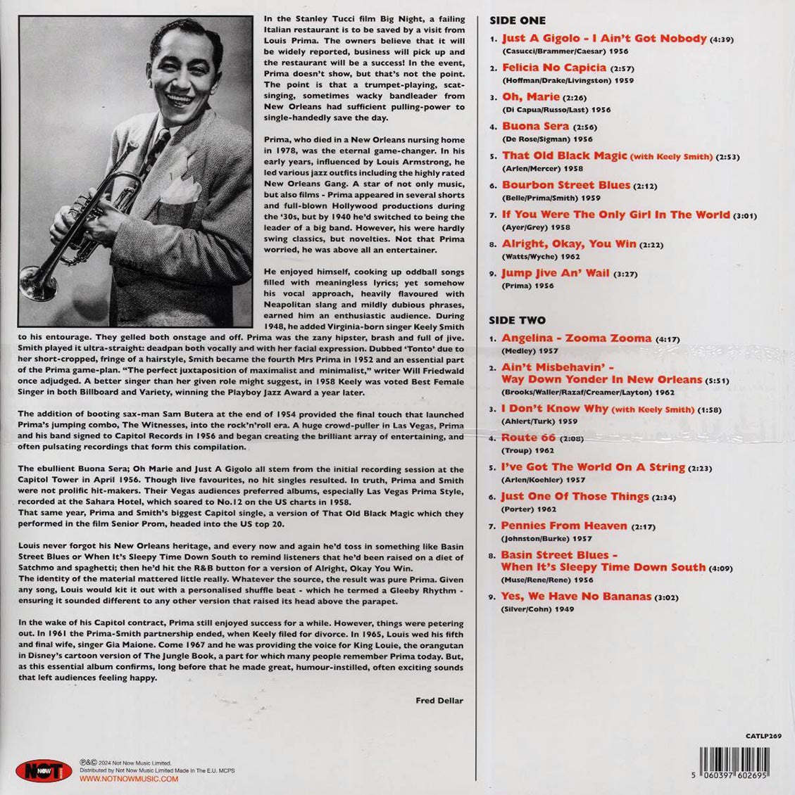 Louis Prima - The Very Best Of Louis Prima (180g) - Vinyl LP, LP