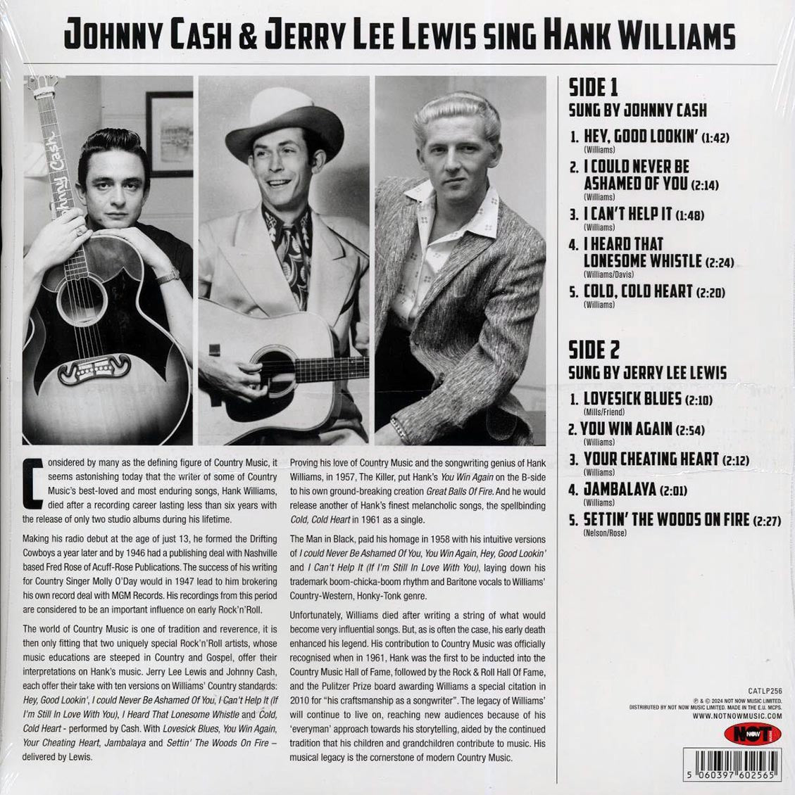 Johnny Cash, Jerry Lee Lewis - Sing Hank Williams (180g) - Vinyl LP, LP