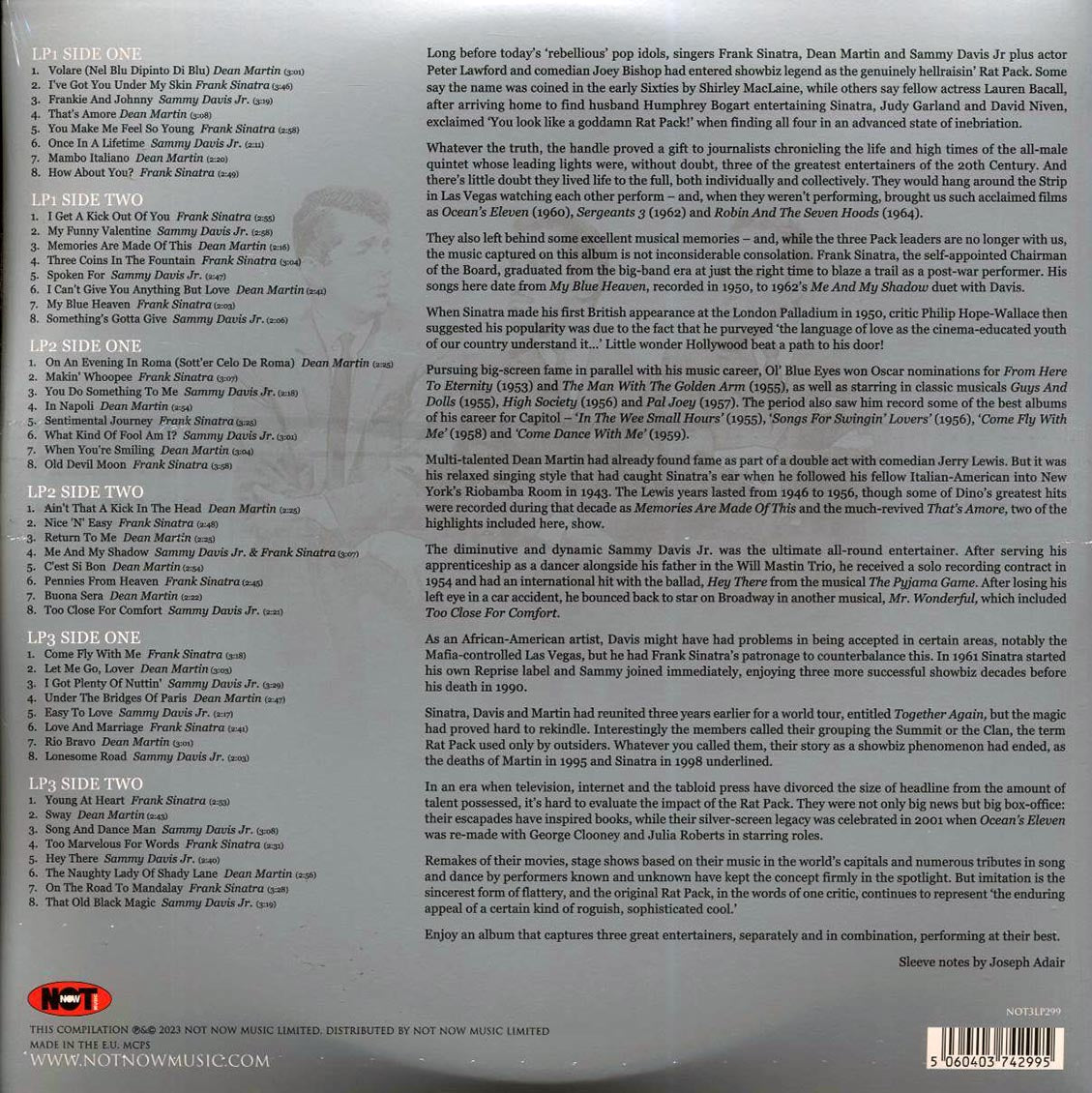 The Rat Pack (Frank Sinatra, Dean Martin, Sammy Davis Jr.) - The Platinum Collection (48 tracks) (3xLP) (white vinyl) - Vinyl LP, LP