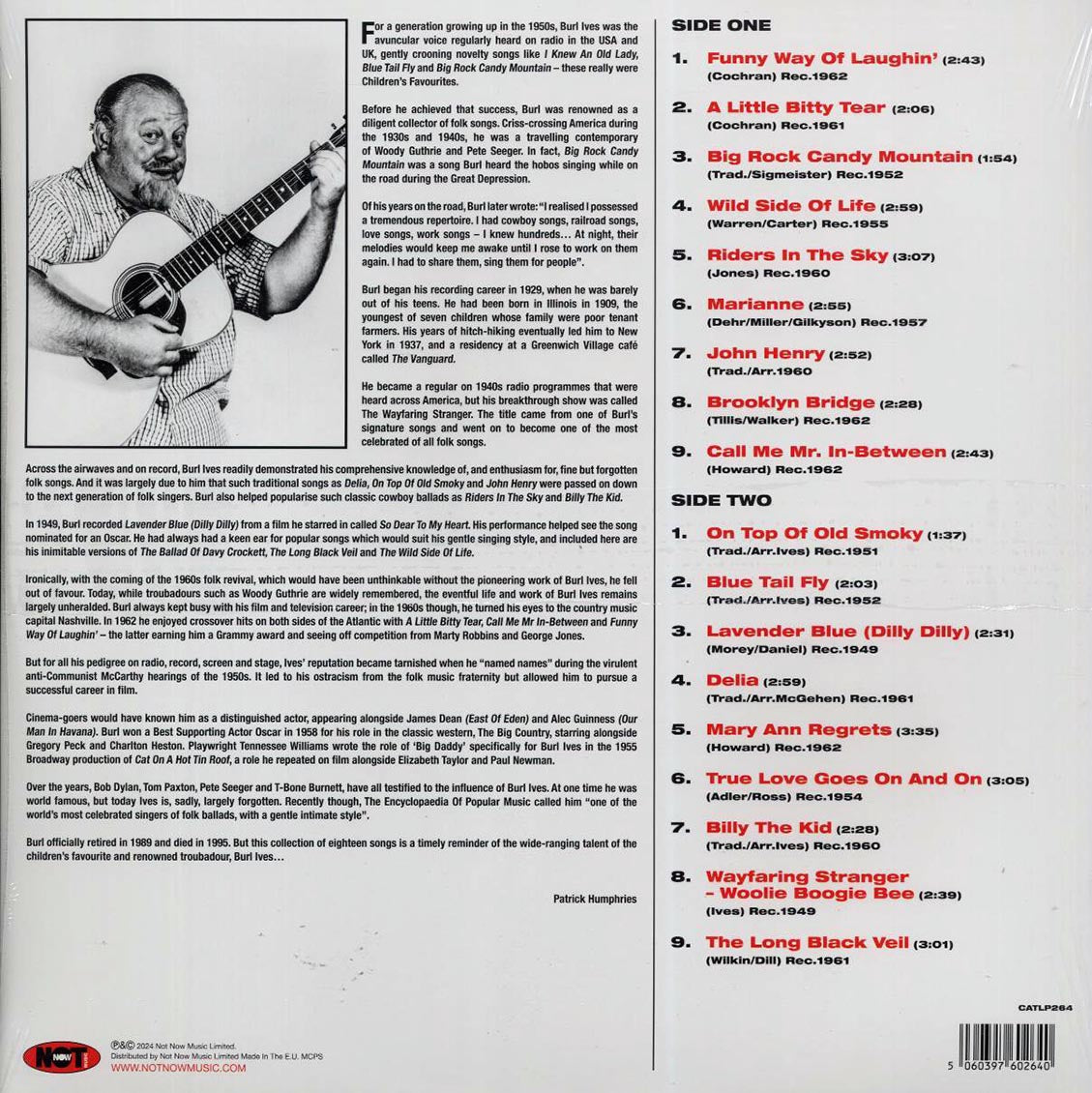 Burl Ives - The Very Best Of Burl Ives (180g) - Vinyl LP, LP
