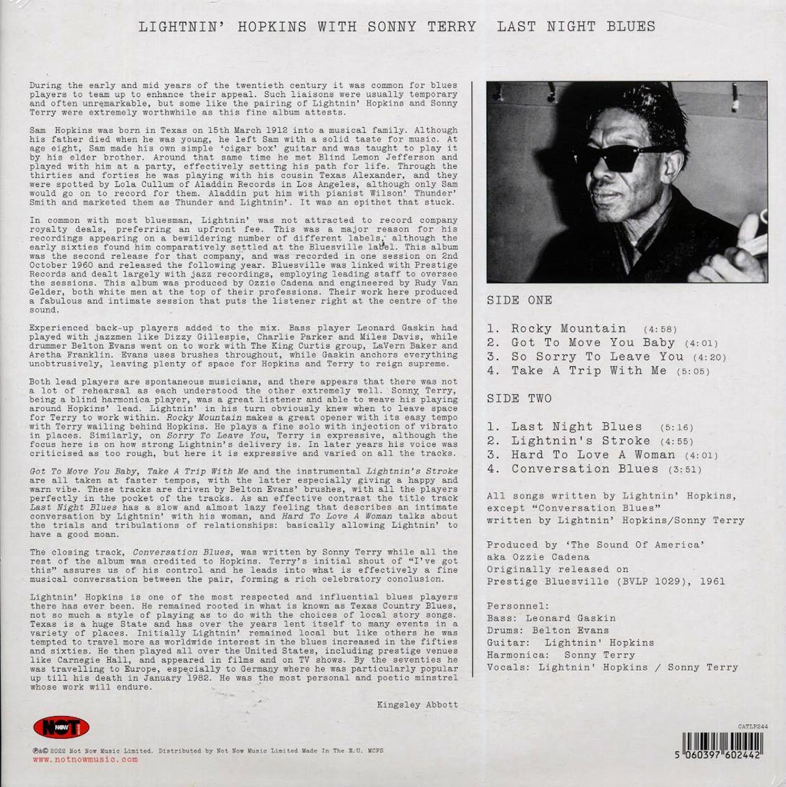 Lightnin' Hopkins, Sonny Terry - Last Night Blues (180g) - Vinyl LP, LP