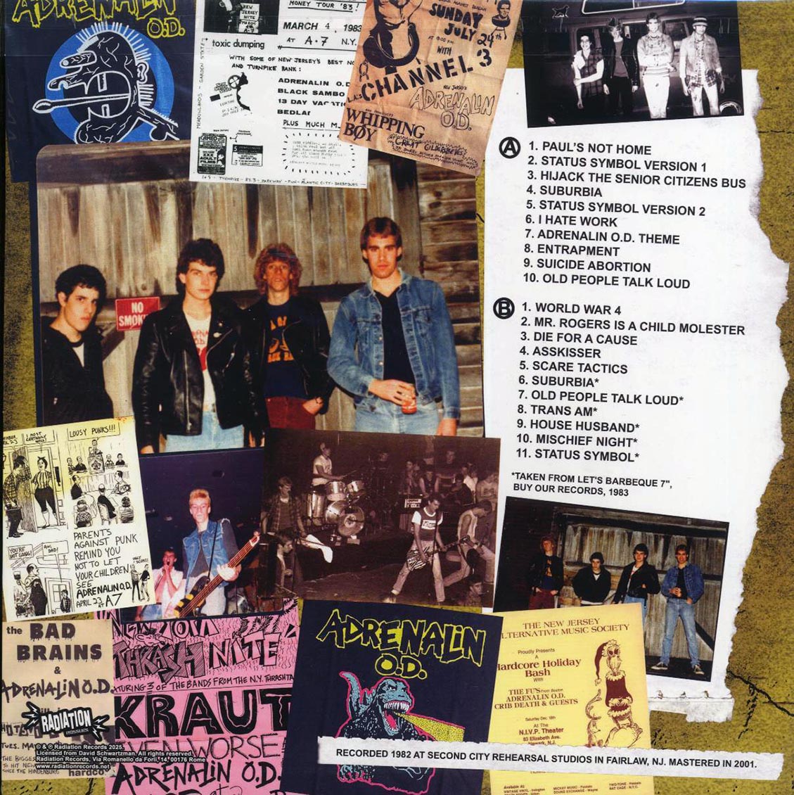 Adrenalin OD - The Barbeque Years: Rare & Unreleased 1982 Demos (ltd. ed.) (orange vinyl) (remastered) - Vinyl LP, LP