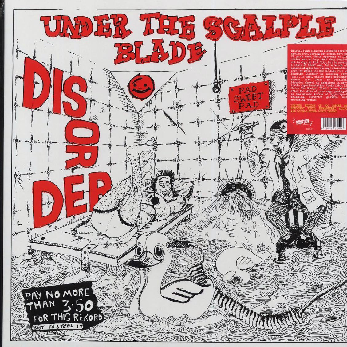 Disorder - Under The Scalple Blade (ltd. 500 copies made) (burgundy splatter vinyl) - Vinyl LP