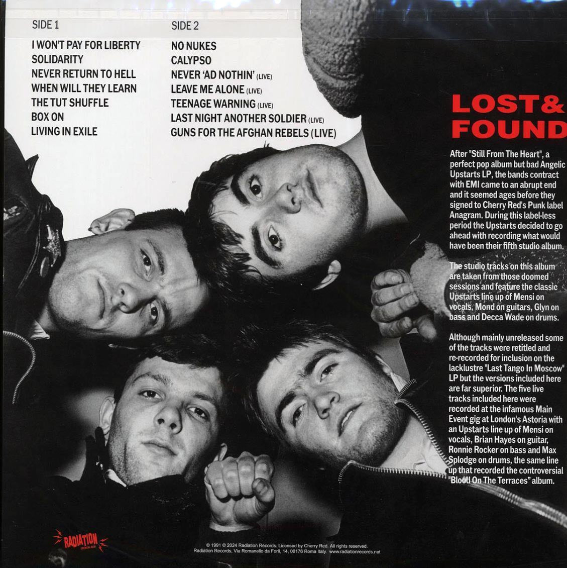 Angelic Upstarts - Lost And Found - Vinyl LP, LP