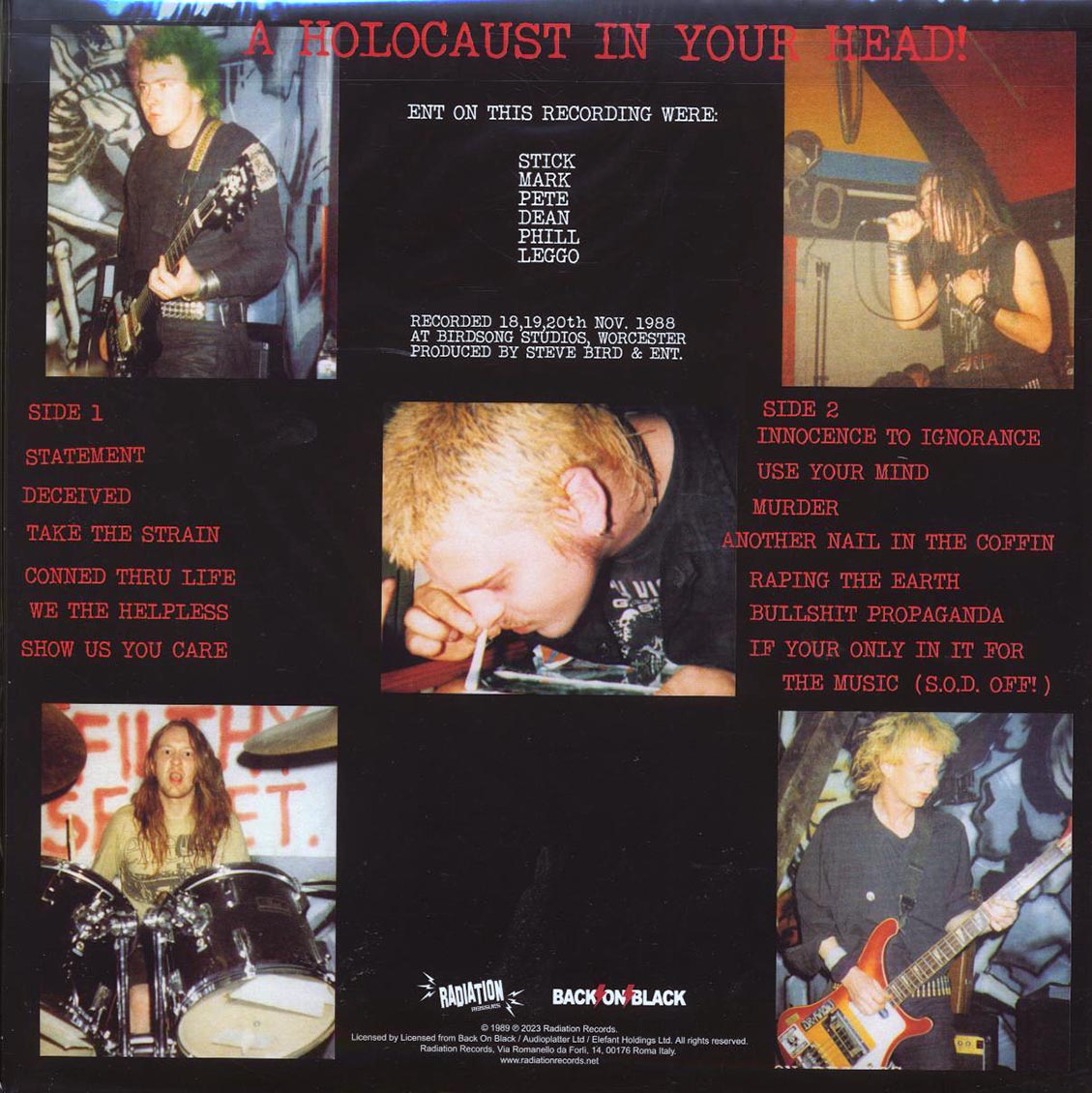 Extreme Noise Terror - A Holocaust In Your Head (ltd. ed.) (red vinyl) - Vinyl LP, LP