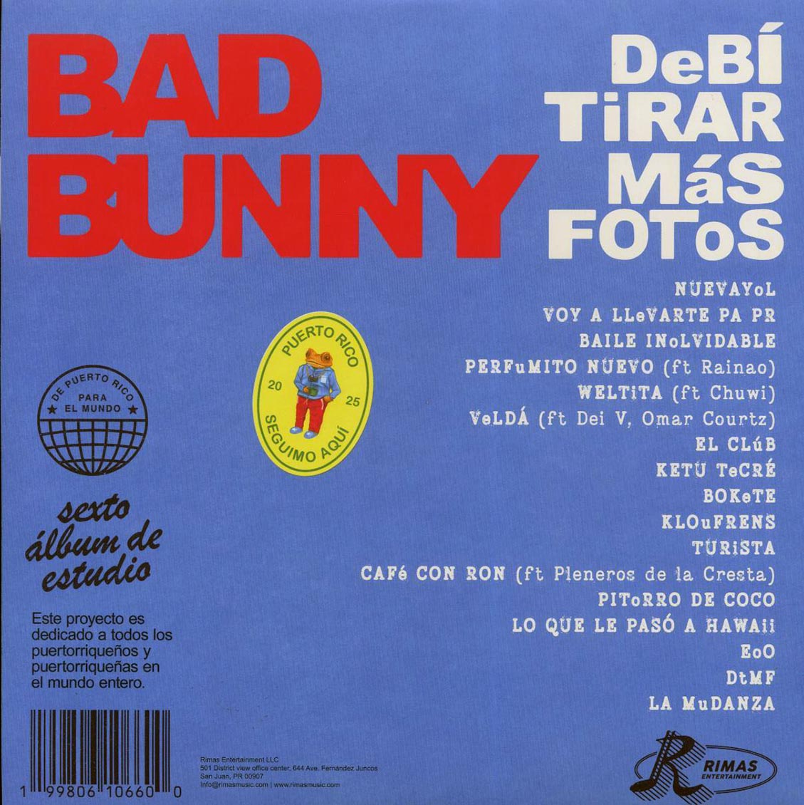 Bad Bunny - Debi Tirar Mas Fotos (2xLP) (white vinyl) - Vinyl LP, LP