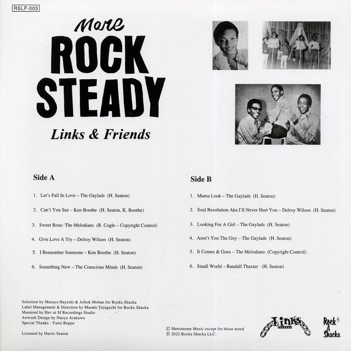 Gaylads, The Melodians, Ken Boothe, Delroy Wilson, Etc. - More Rock Steady: Links & Friends (Japan press) (180g) - Vinyl LP, LP