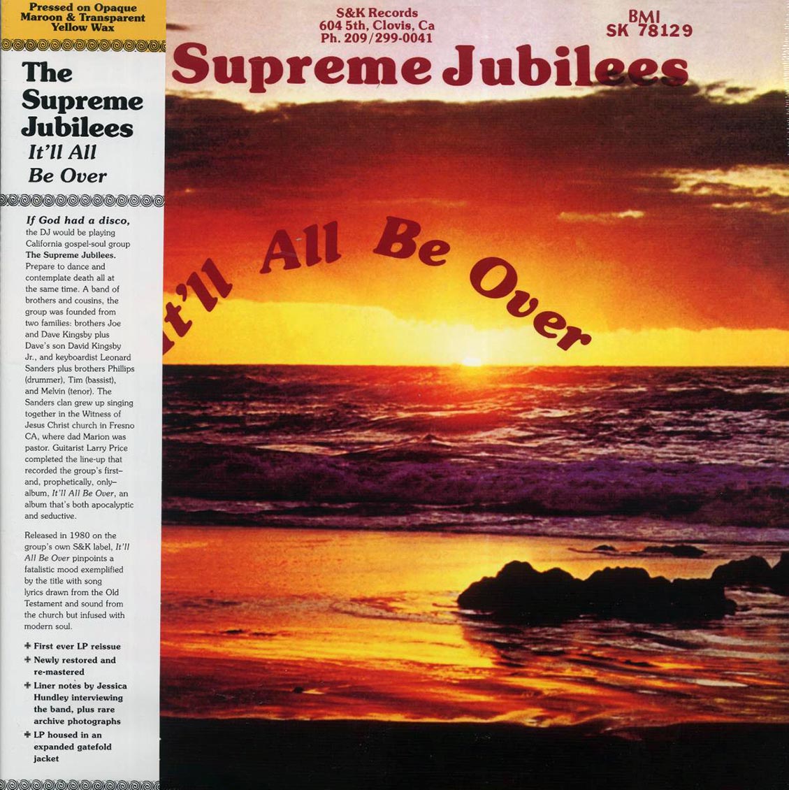 The Supreme Jubilees - It'll All Be Over (maroon/yellow vinyl) - Vinyl LP