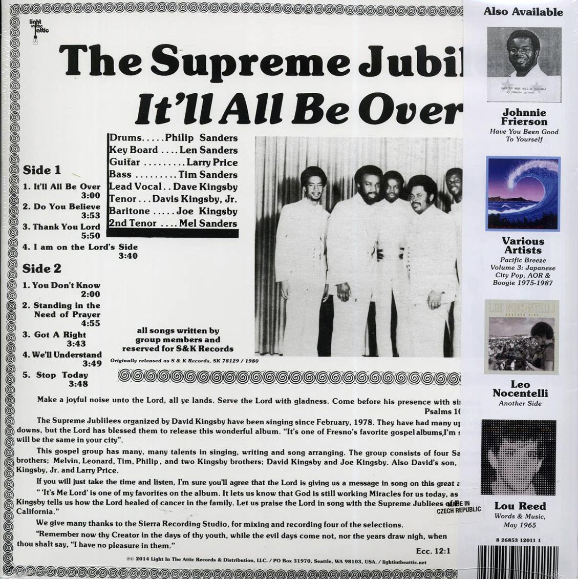 The Supreme Jubilees - It'll All Be Over (maroon/yellow vinyl) - Vinyl LP, LP