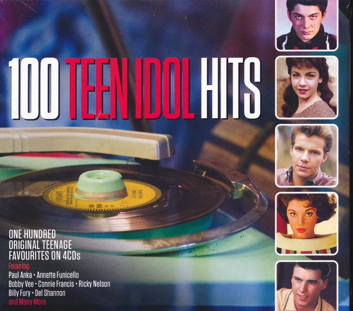Paul Anka, Annette Funicello, Bobby Vee, Ricky Nelson, Billy Fury, Etc. - 100 Teen Idol Hits (100 tracks) (4xCD) (deluxe 4-fold digipak) - CD